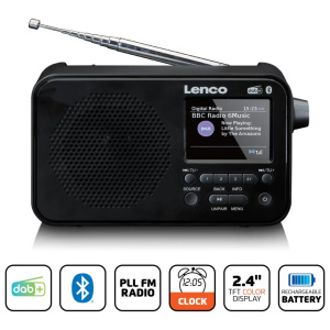 Портативное FM-радиo Lenco PDR-036BK - HI-FI BY