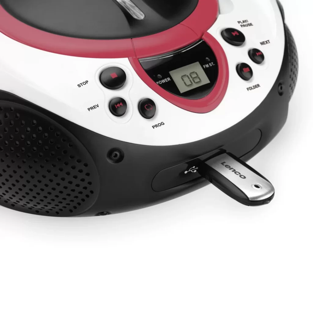 Бумбокс Lenco SCD-38 USB Pink