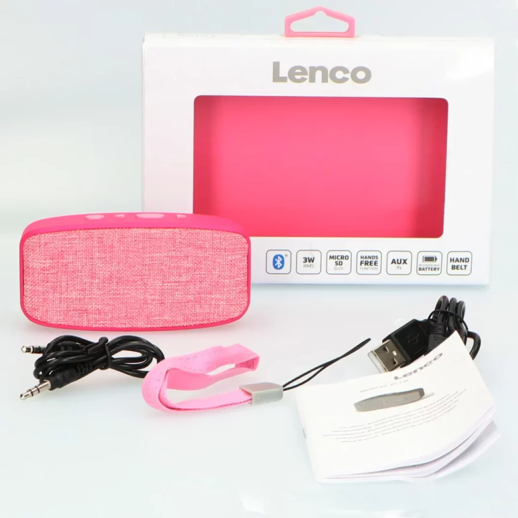 Портативная колонка Lenco BT-120 Pink