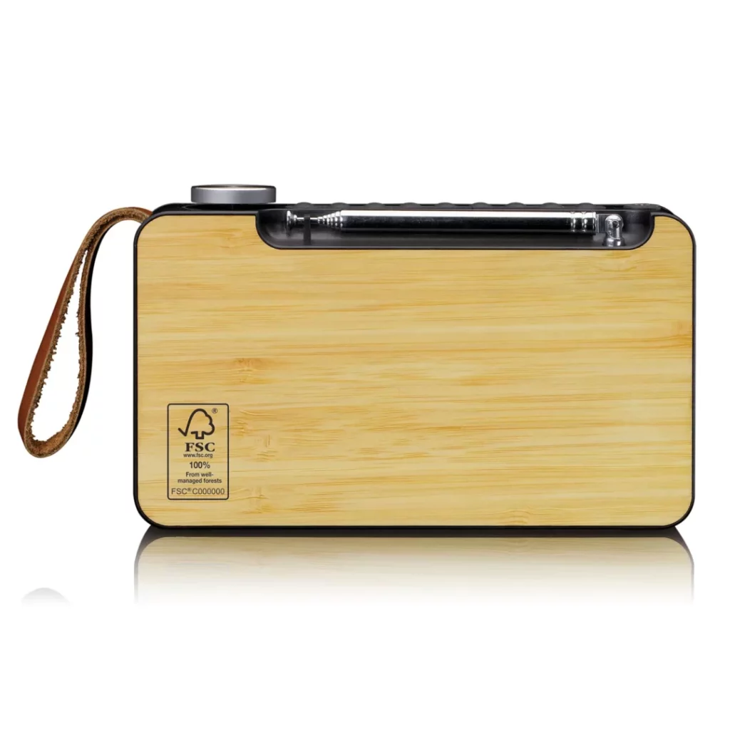 Портативное FM-радиo Lenco PDR-040BAMBOOBK