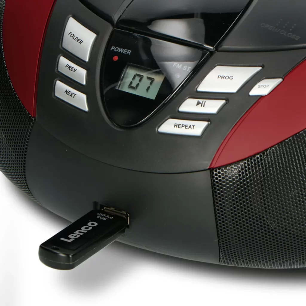 Бумбокс Lenco SCD-37 USB Red