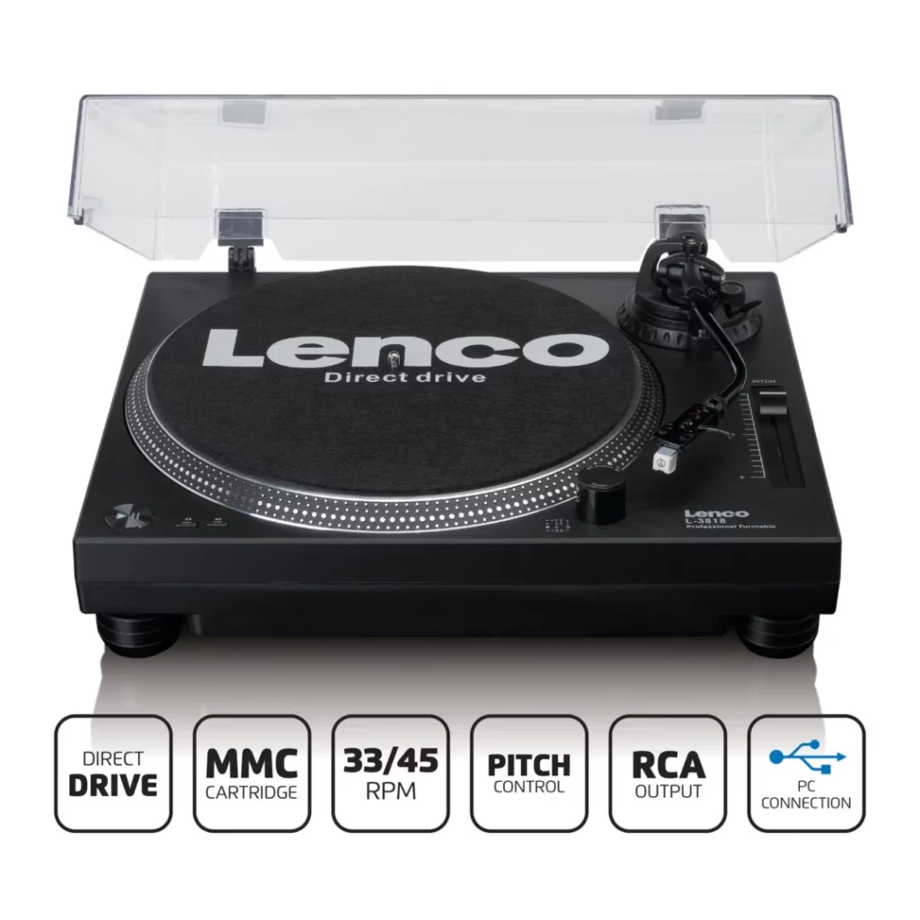 Виниловый проигрыватель Lenco L-3818BK