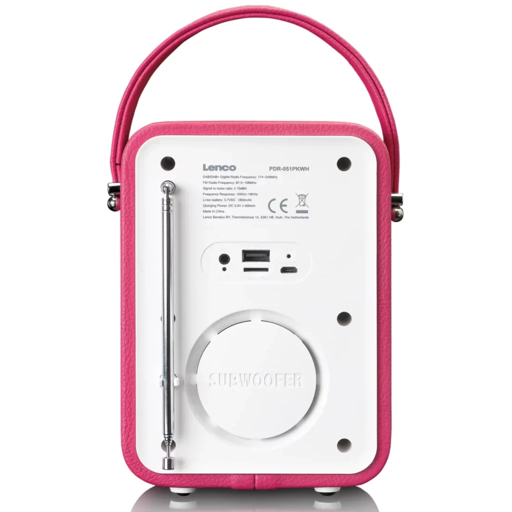Портативное FM-радиo Lenco PDR-051PKWH