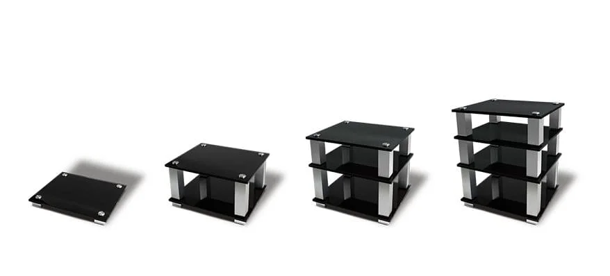 Стойка под Hi-Fi NorStone Square HiFi black glass/silver