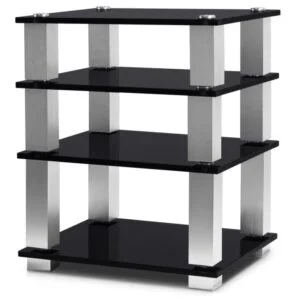 Стойка под Hi-Fi NorStone Square HiFi black glass/silver