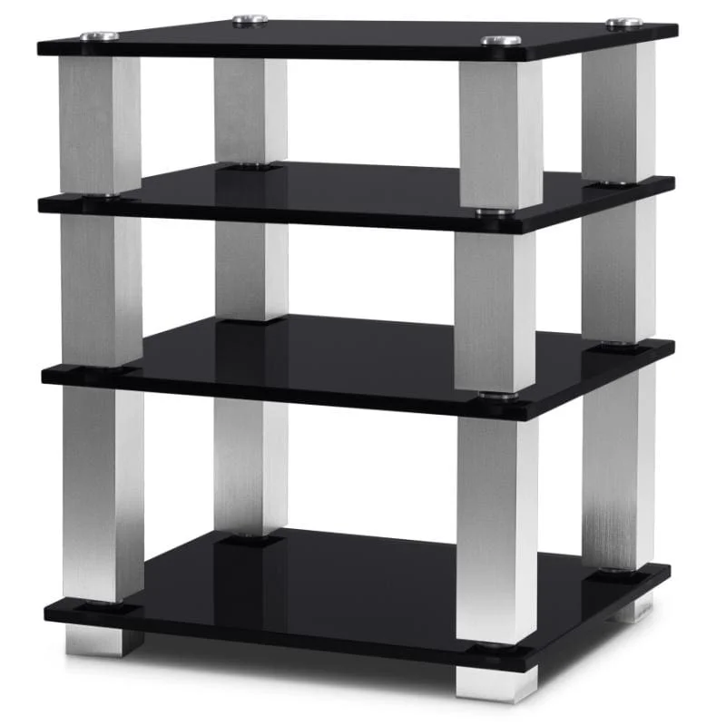 Стойка под Hi-Fi NorStone Square HiFi black glass/silver