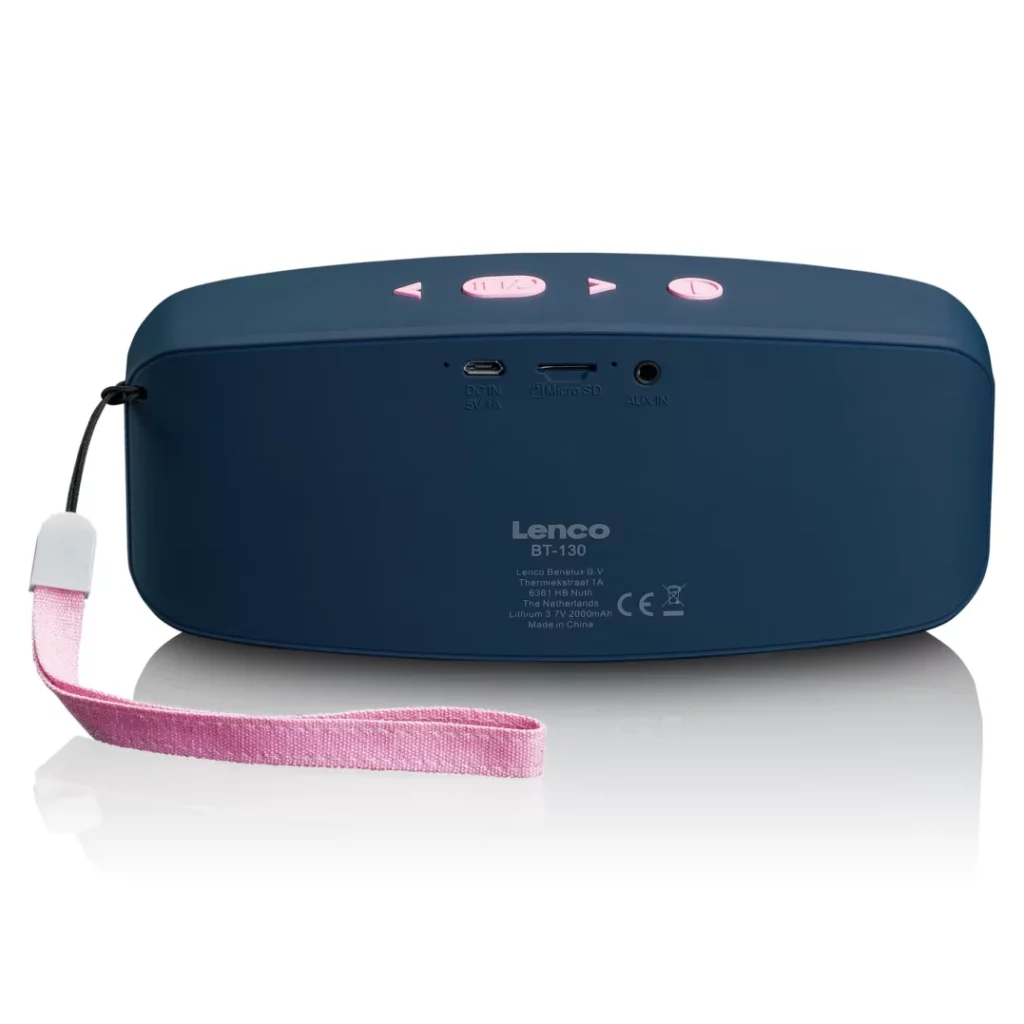 Портативная колонка Lenco BT-130 Pink