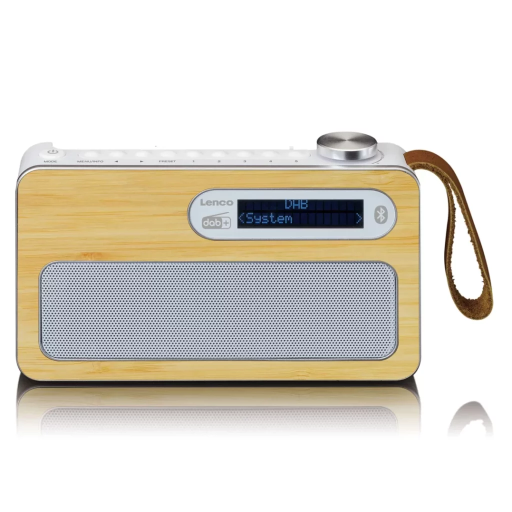 Портативное FM-радиo Lenco PDR-040BAMBOOWH