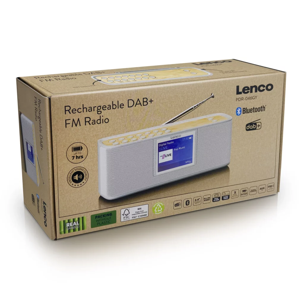 Портативное FM-радио Lenco PDR-046GY