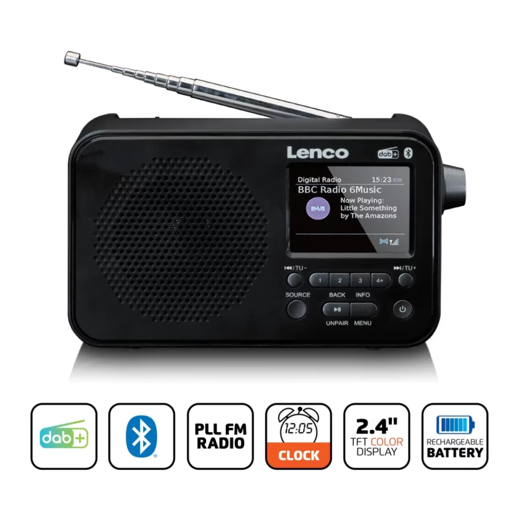 Портативное FM-радиo Lenco PDR-036BK