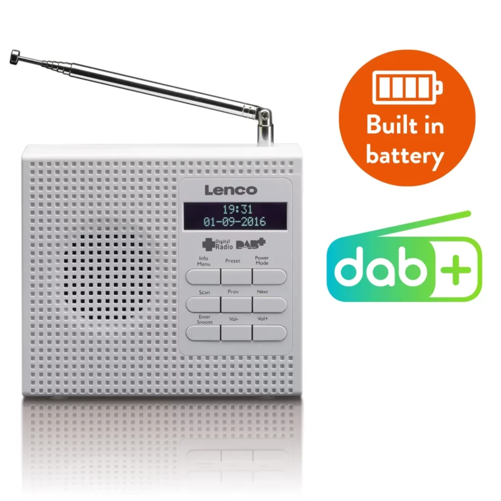 Портативное FM-радиo Lenco PDR-020WH
