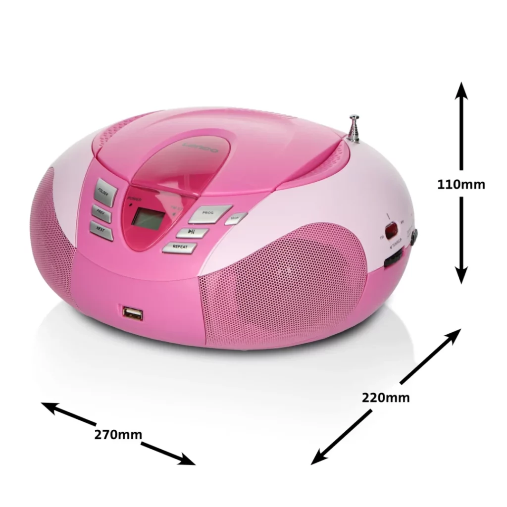 Бумбокс Lenco SCD-37 USB Pink