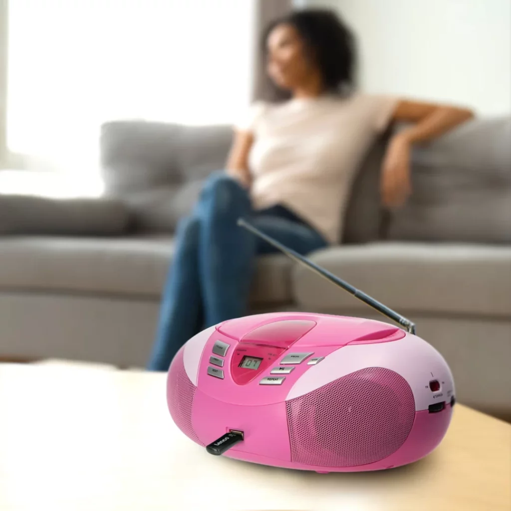 Бумбокс Lenco SCD-37 USB Pink