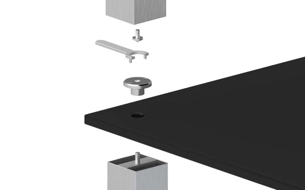 Стойка под Hi-Fi NorStone Square HiFi black glass/silver