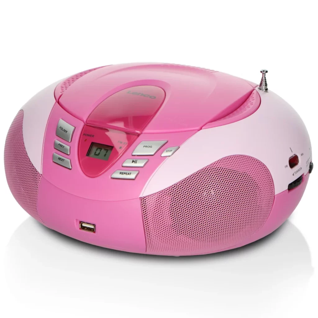 Бумбокс Lenco SCD-37 USB Pink