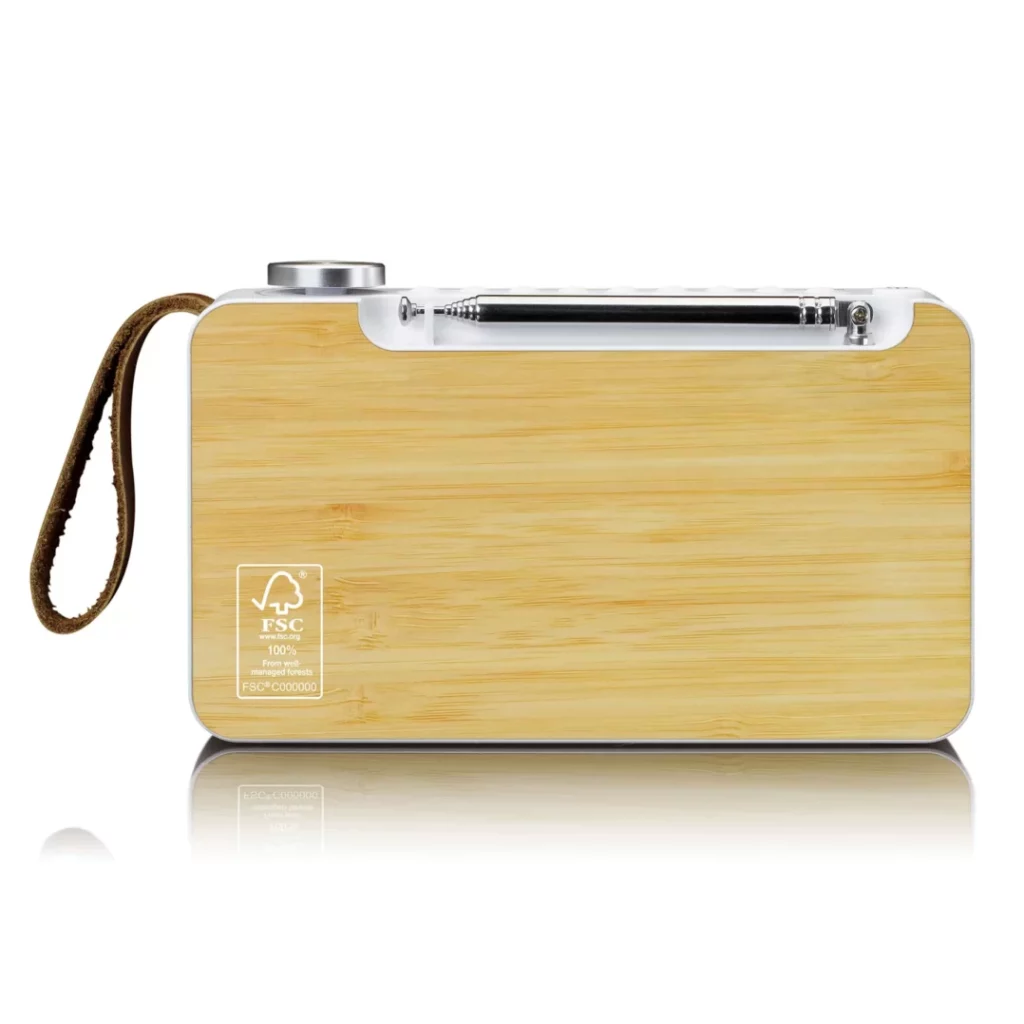 Портативное FM-радиo Lenco PDR-040BAMBOOWH