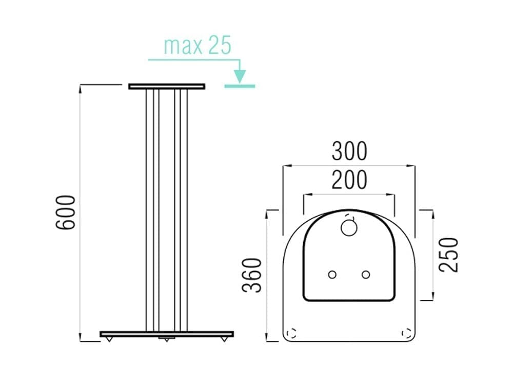 Стойка для акустики MetalDesign MD 203-900