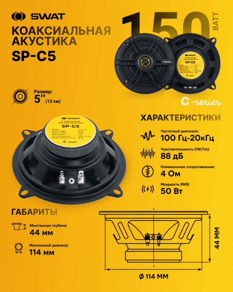 Автоакустика SWAT SP-C5
