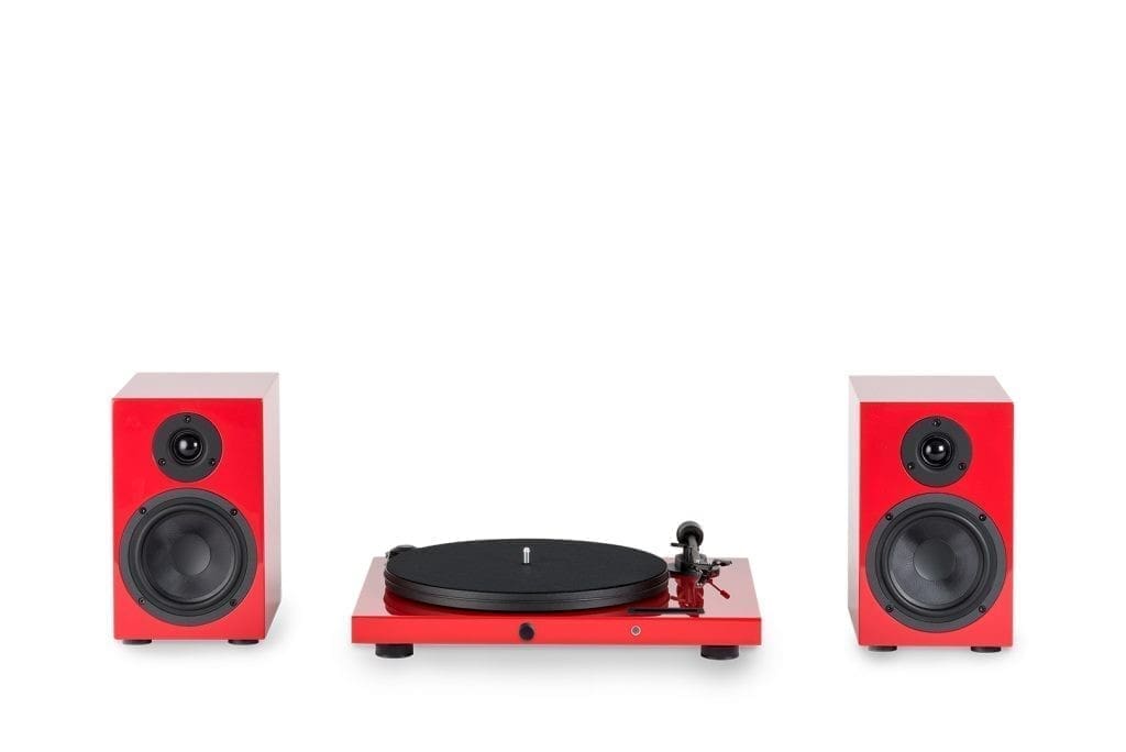 Виниловый проигрыватель Pro-Ject Juke Box E HiFi Set Red