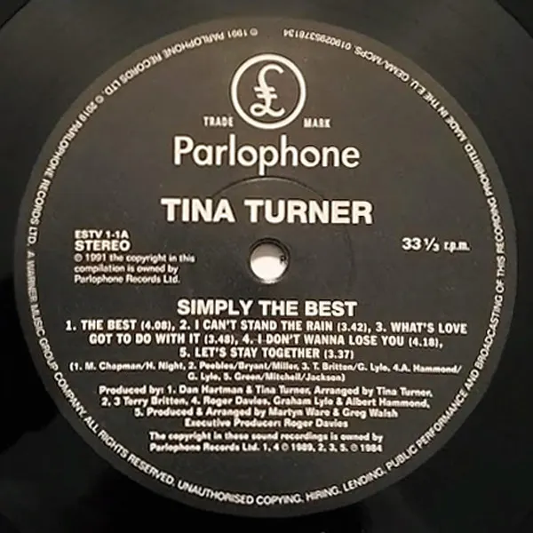 Tina Turner — Simply The Best 2LP
