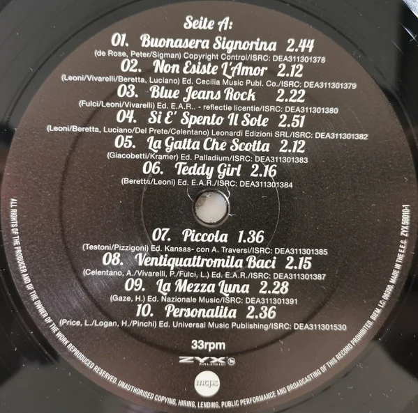 Adriano Celentano – Golden Hits LP