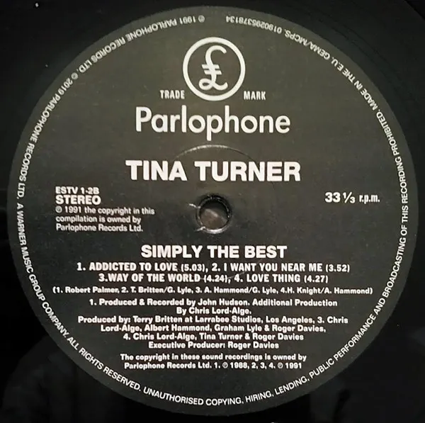 Tina Turner — Simply The Best 2LP