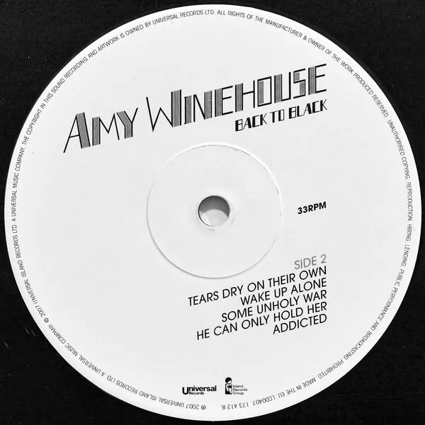 Amy Winehouse — Back To Black LP