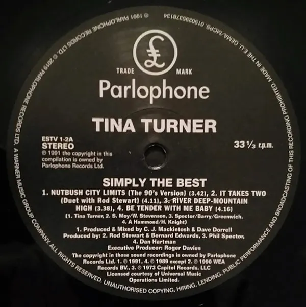 Tina Turner — Simply The Best 2LP
