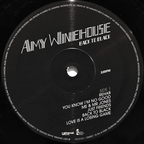 Amy Winehouse — Back To Black LP