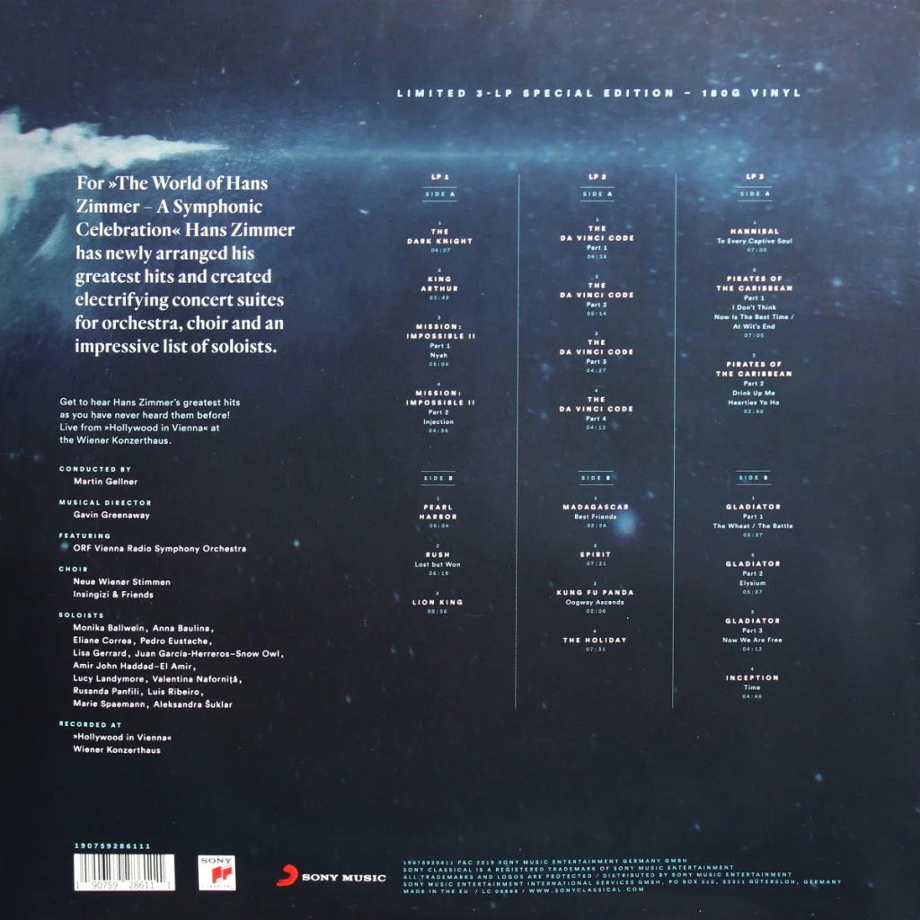 Hans Zimmer – The World Of Hans Zimmer (A Symphonic Celebration) 3LP