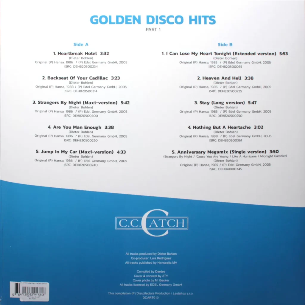 C.C. Catch – Golden Disco Hits (Blue) LP