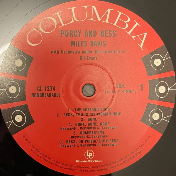Miles Davis – Porgy And Bess LP